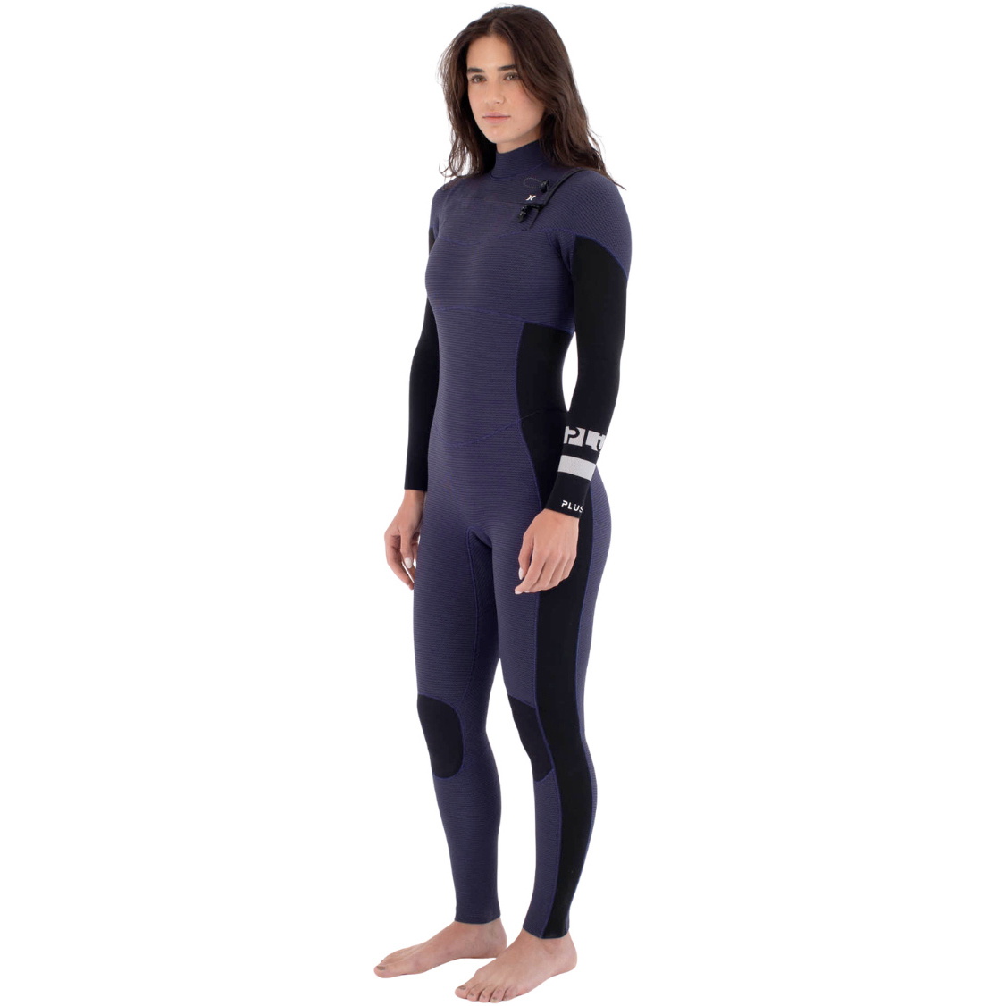 2026 Hurley Dames Plus 4/3mm Borst Ritssluiting Wetsuit WFS0012403 - Vintage Iris